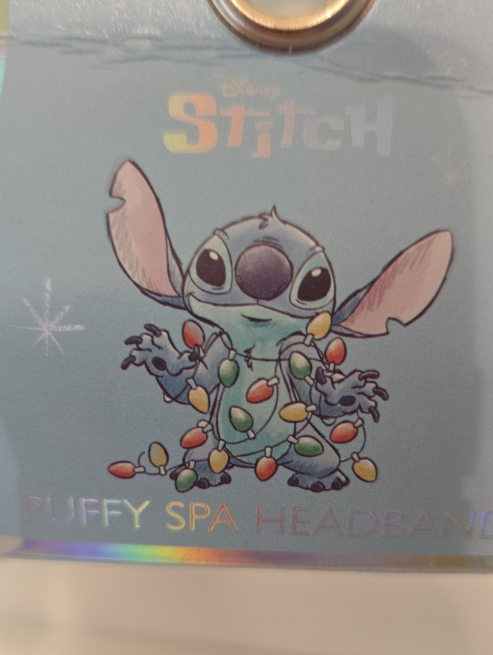 Disney Stitch Puffy Spa Headband - Light Gray Nwt - Picture 2 of 3